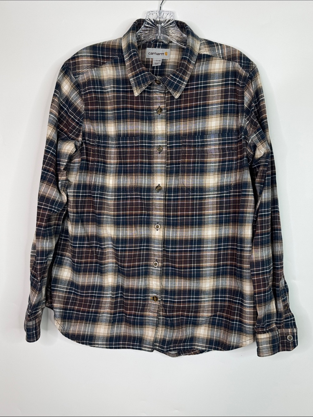 Carhartt Hamilton Plaid Flannel Shirt Size Large